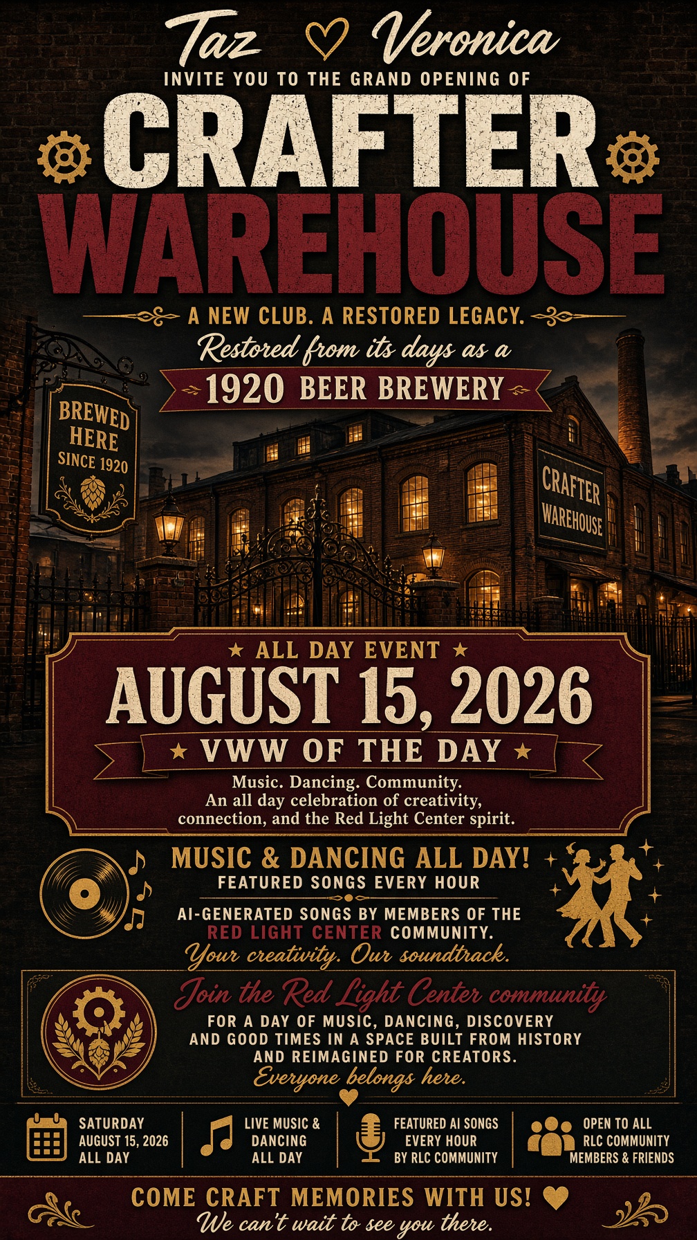 Crafters Warehouse event announcement