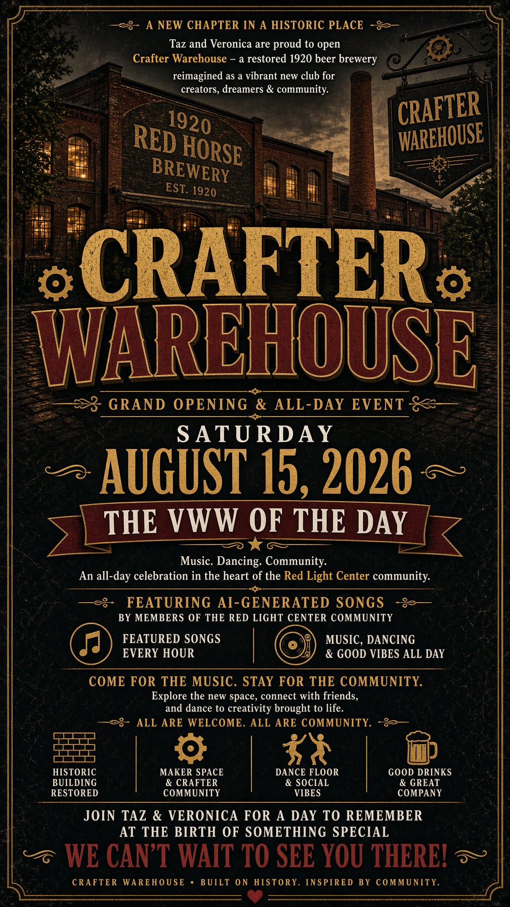 Crafters Warehouse event announcement