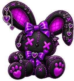 Black and purple bunny